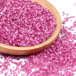 Vibrant Assorted Color Glass Tube Beads - 2mm 20g (Dark Red)