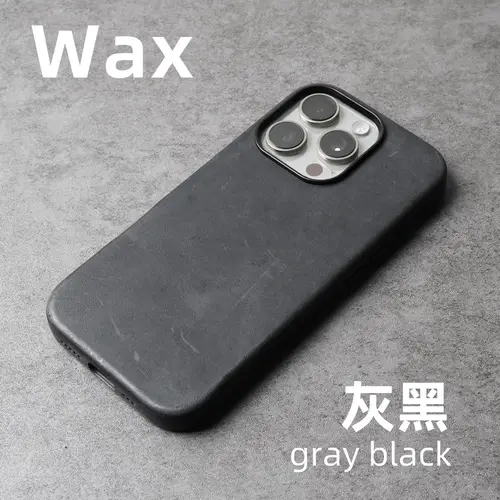 YMW Scratc Crazy Horse Genuine Leather Case for iPhone 16 15 Pro Max Plus 14 13 mini Magnetic PULL-UP Cowhide Phone Cover - Image 14