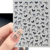 1Sheet Pink/White/Black Bow 5D Nail Art Stickers Bowknot Self-Adhesive Slider Romantic Lace Ribbon Valentine's Manicure Decals * 4