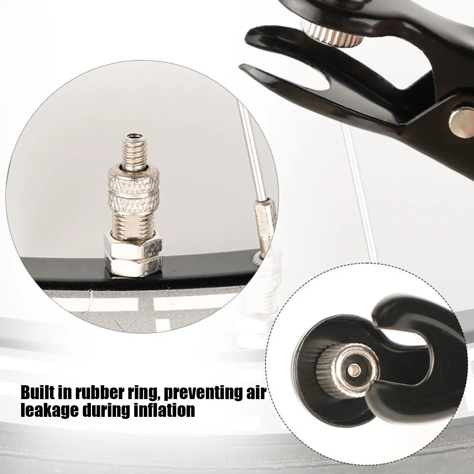 1pcs Tire Air Chuck Pneumatic Tire Chuck Bicycle Pump Clip Air Compressor Nozzle Inflatable Tires Air Fittings Pump Accessories