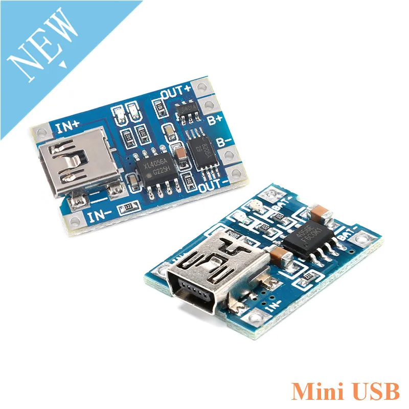

TP4056 с двойной функцией защиты, 5 В, 1 А, мини-USB 18650, литиевая батарея, зарядная плата, модуль зарядного устройства, 1 А, литий-ионный