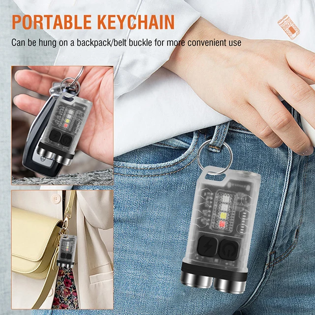 Mini LED Keychain Rechargeable Flashlight Light - Image 5