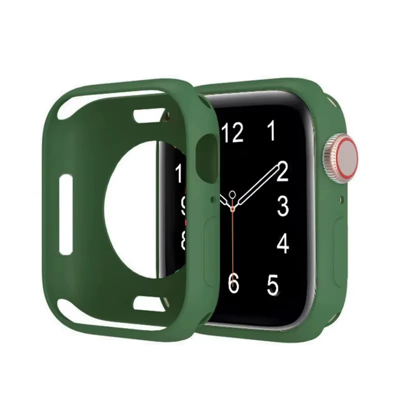Soft Silicone Protective Case for Apple Watch - Flexible Bumper Shell Cover