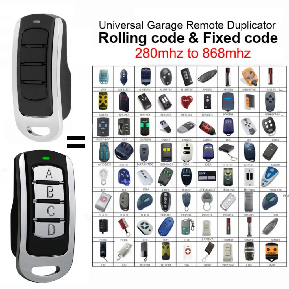 Rolling code PR2 PR-2 4-Channel Powertech electronic gate control 433 ...