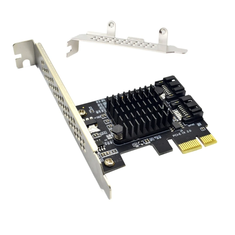 

Адаптер PCIE 1X к SATAIII, 2-портовая карта расширения 6 Гбит/с для Chia Mining