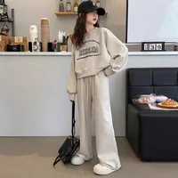 55647-8af9ec.jpg Girls Clothing Letter Sweatshirt Tracksuit Set Oversized Top And Wide Leg Pants