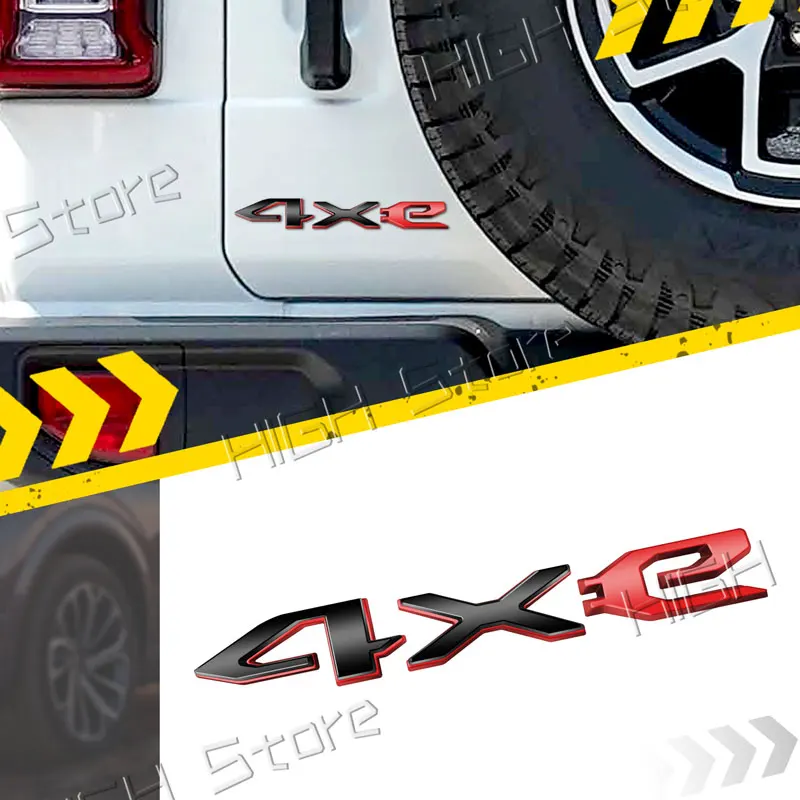 3D ABS Car Badge 4xe Body Sticker Jeep Wrangler JL JK Rubicon Auto Styling Fender Rear Trunk Emblem Decals Accessories