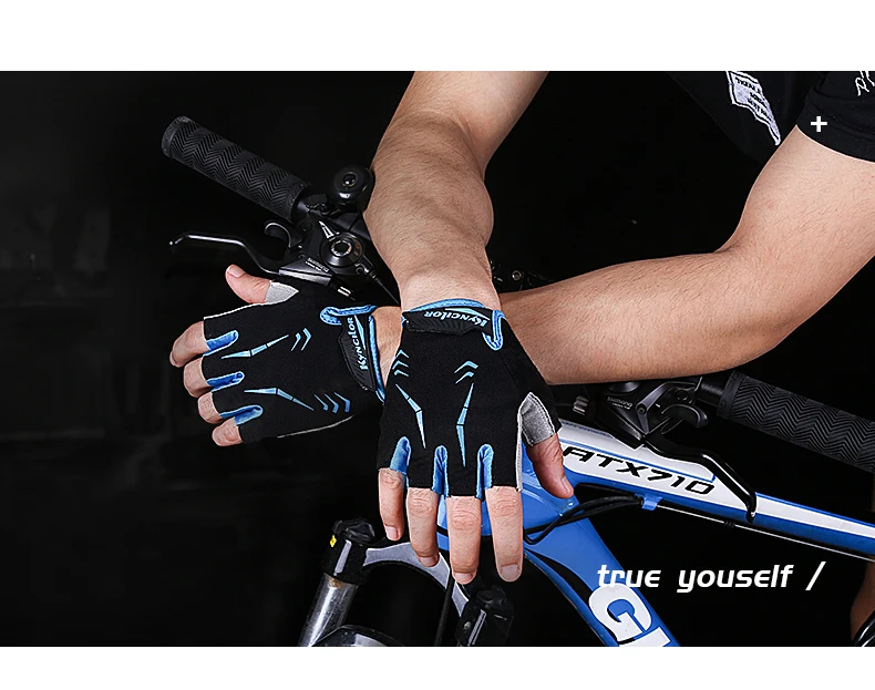 professional outdoor bicycle gloves, with touch screen shock absorption, anti slip, wear-resistant riding half finger glo