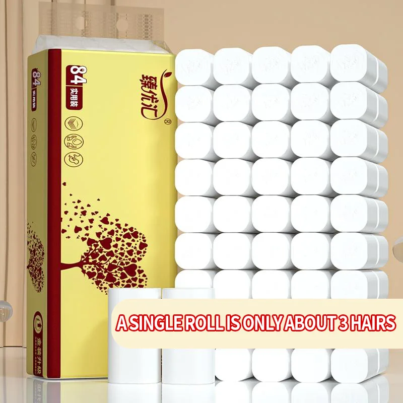 36 Rolls of Toilet Paper Household Rolls Hand Tissue Tissue Coreless Small Roll Gold toilet paper