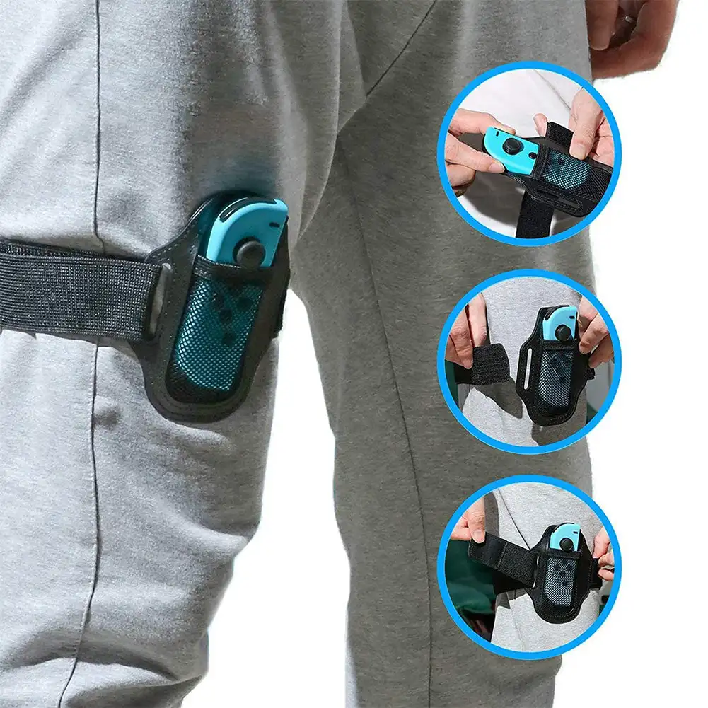 1PC Black Leg Strap Adjustable Elastic Sports Band For Nintendo Switch Joycon Ring Fit Adventure Game Handle Holder