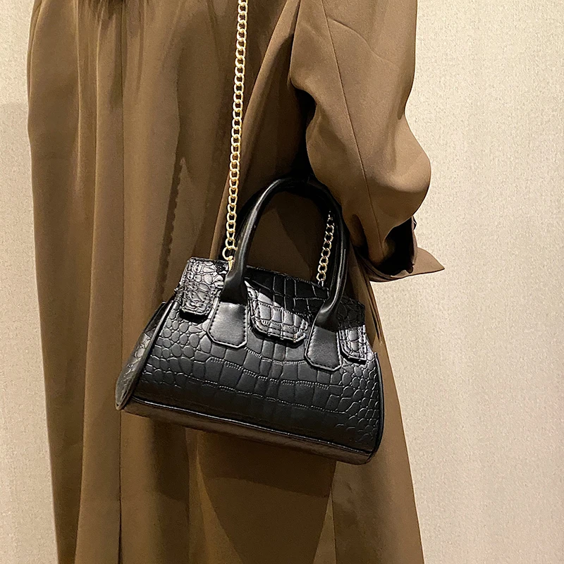 

Luxury Brands Stone Pattern Shell Bag Women's Handbags Designer Chains Shoulder Crossbody Bags For Women 2023 Small Clutch Purse