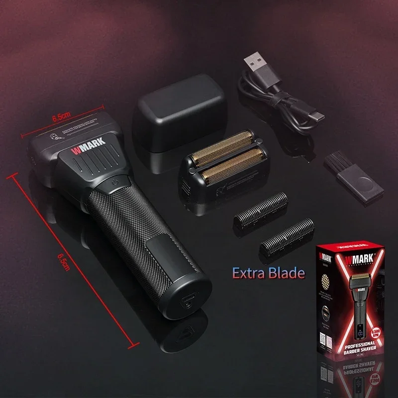 WMARK New Professional Hair Trimmer NG-7982 9000RPM LCD Digital Display Shaver Titanium Plating Double Blade for Men Shaving 6