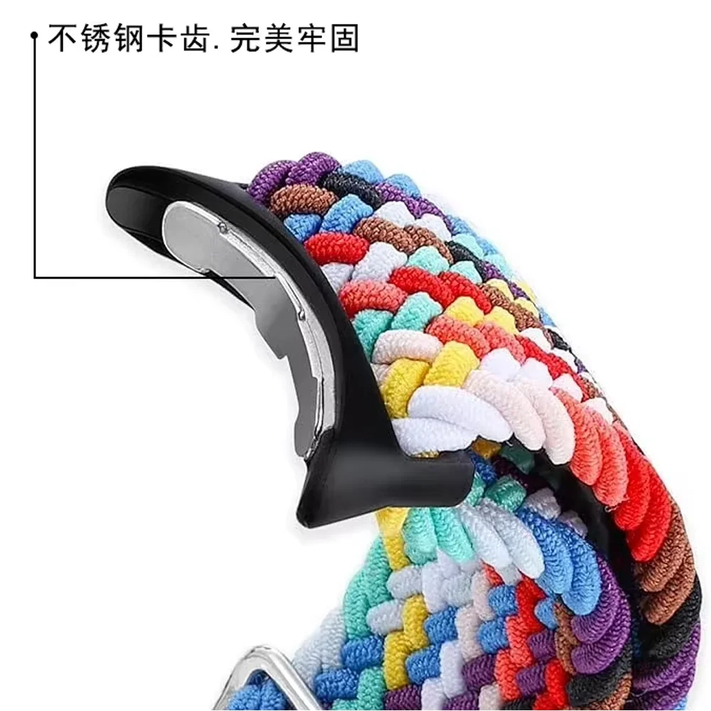 Magnetic Nylon Braided Loop Strap - Adjustable and Replaceable Wristband Bracelet