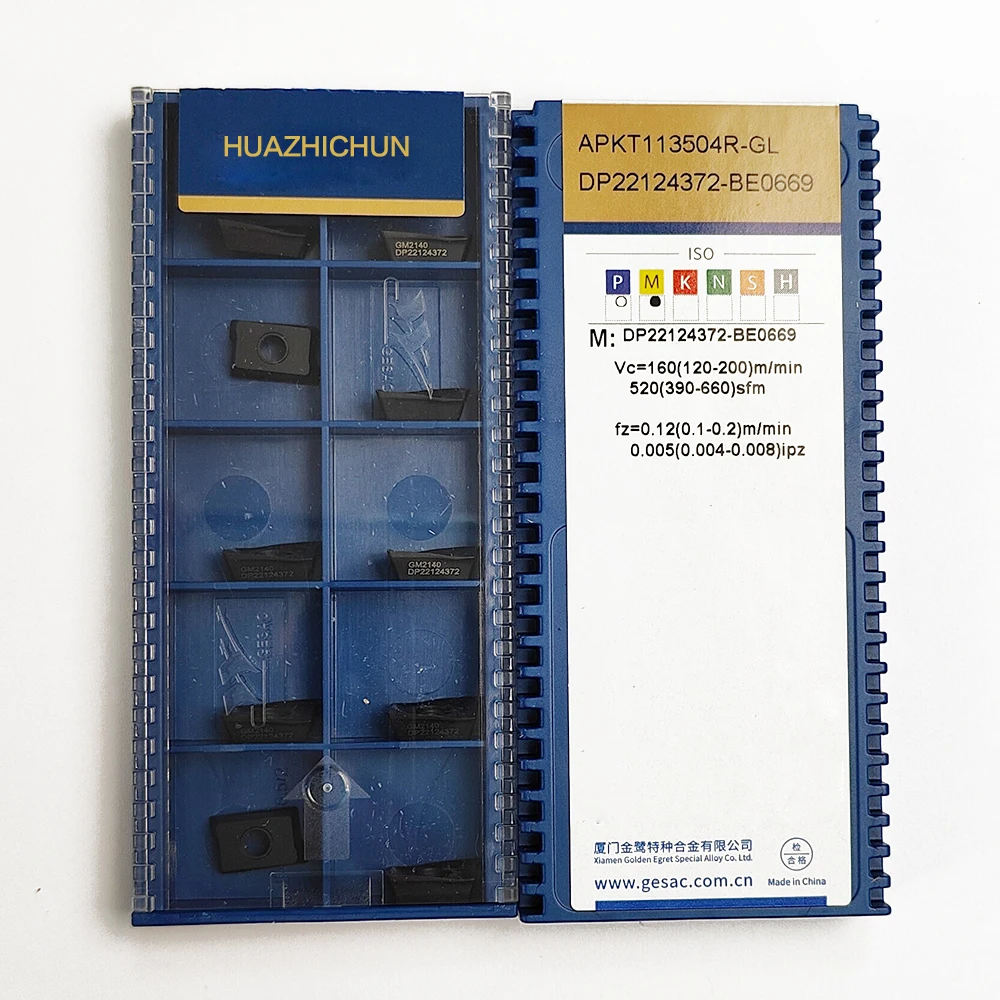 

HUAZHICHUN APKT113504R-GL GM2140, карбидные вставки, фрезерный резец