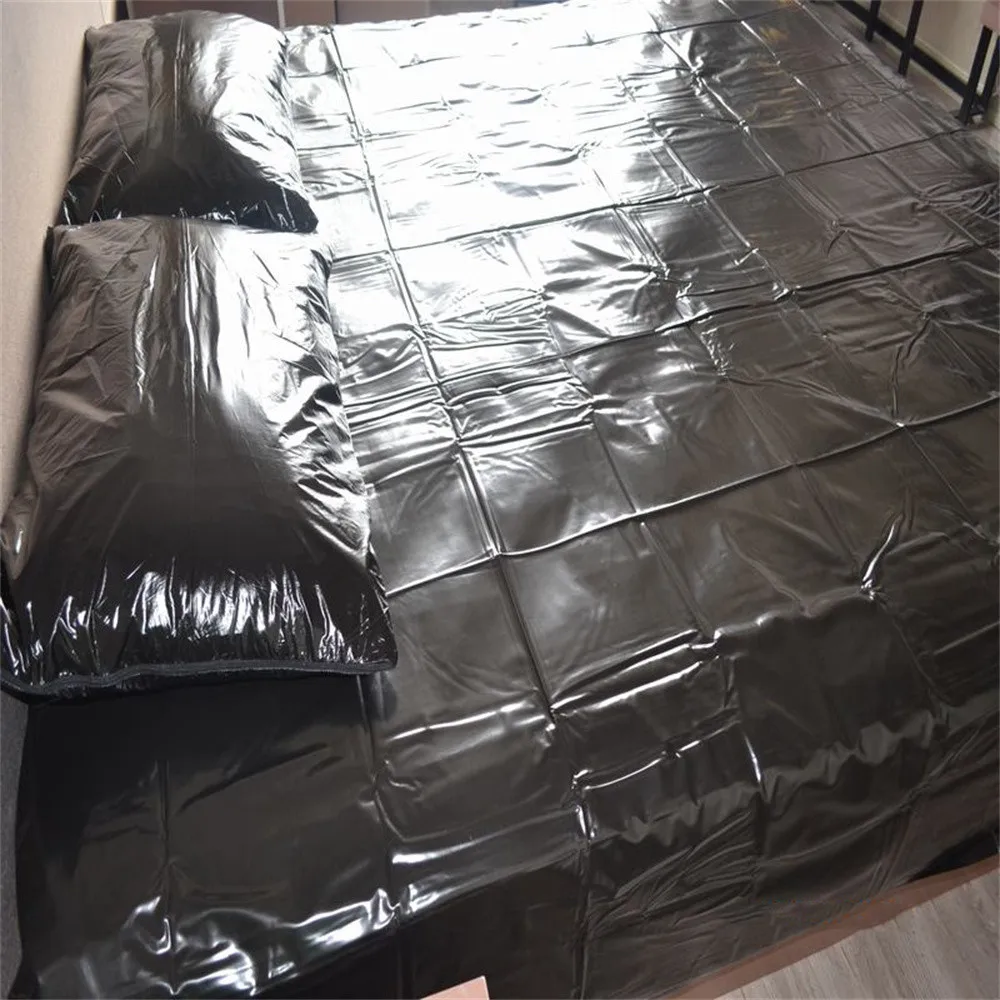 Waterproof Bedding Sheet Set PVC Adult Sexy Games Queen Size Bed Sheets