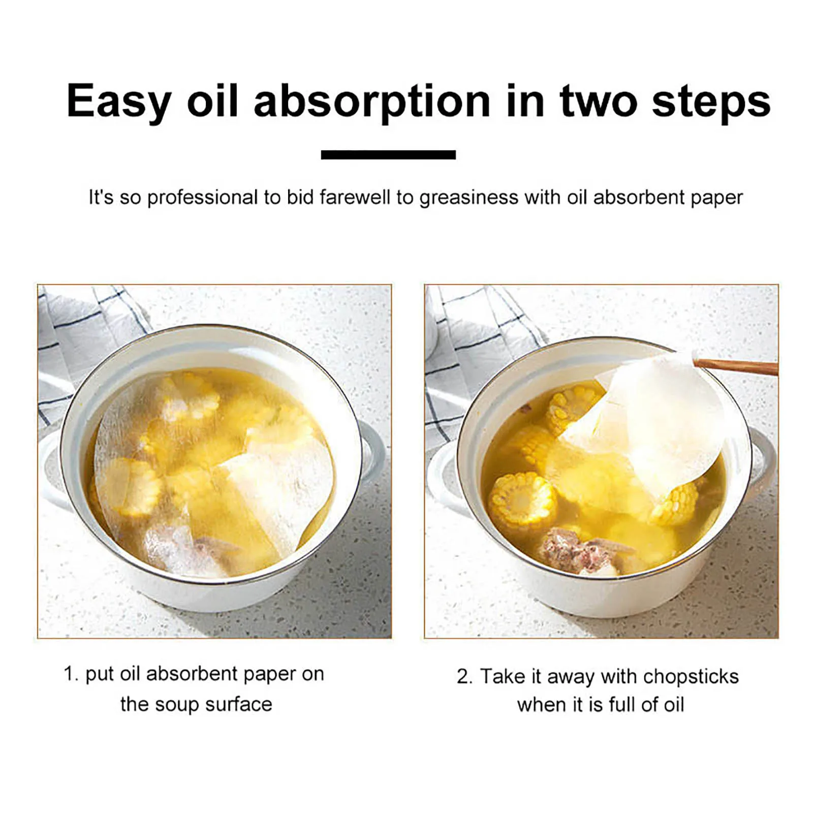 12Pcs Food Oil Blotting Paper Round Oil Blotting Sheets Multifunction Kitchen Absorption Paper for Home Kitchen