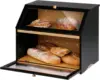 Double Layer Large Bread Box for Kitchen Counter, Wooden Large Capacity Bread Storage Bin  kitchen organizer 2