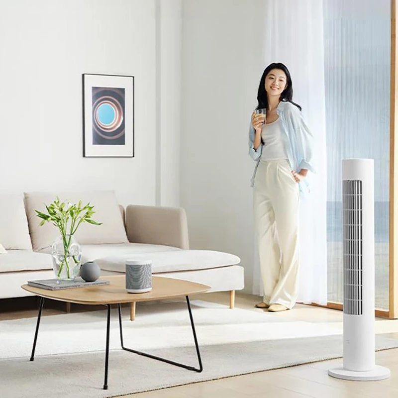 XIAOMI MIJIA Smart DC Inverter Tower Fan 2 Portable Fan Appointment Timing Low Noise APP Remote Control 150&deg; Oscillation Range wireless floor fan
