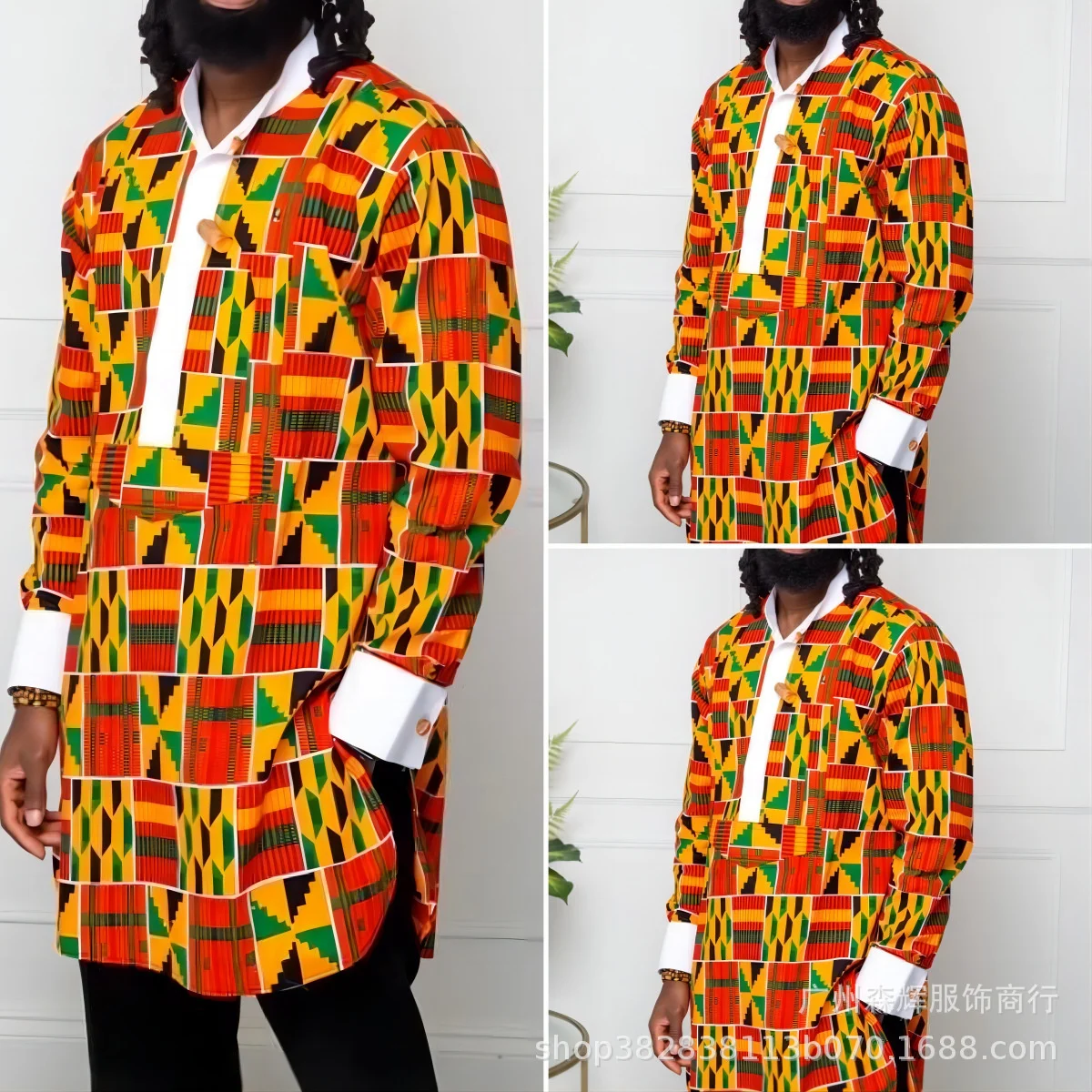 

Men Shirts Blouse 2023 New Black Personalized Digital Print Leisure Party Activity Long-sleeved Shirt Fashion Men Clothing