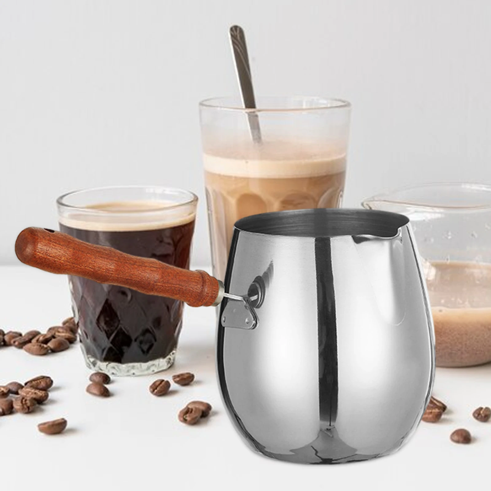 Coffee Pot 304 Stainless Steel Oil Splashing Small Pot