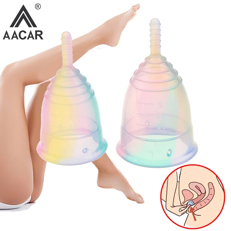 

1 шт., менструальная чаша из медицинского силикона, цветная менструальная чаша, женская гигиеническая чаша, менструальная чаша для женщин