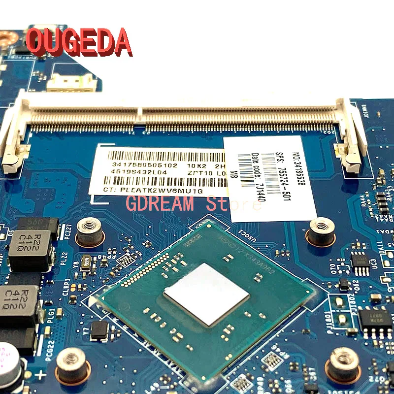 para hp Pavilhão X360 11-n 11t-n Placa-mãe Laptop Ddr3 N3530 Cpu Ougeda-la-b151p 764236501 764236001 755724-001 - Imagem 5