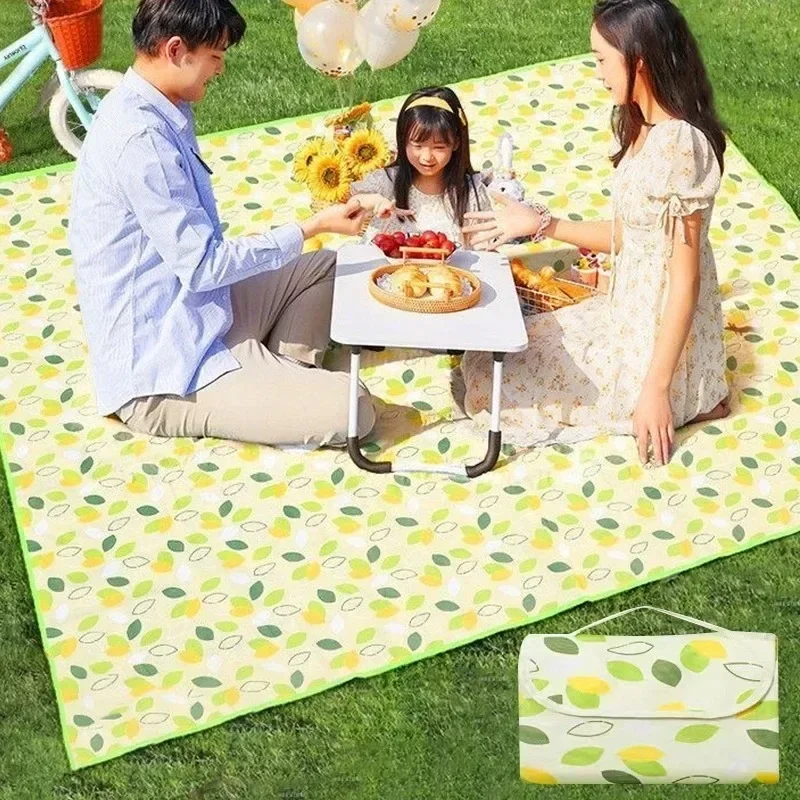 Camping Mat Outdoor Activities Big Picnic Blanket Portable Folding Waterproof Moisture-proof Thick Carry Bag Hiking Beach Travel