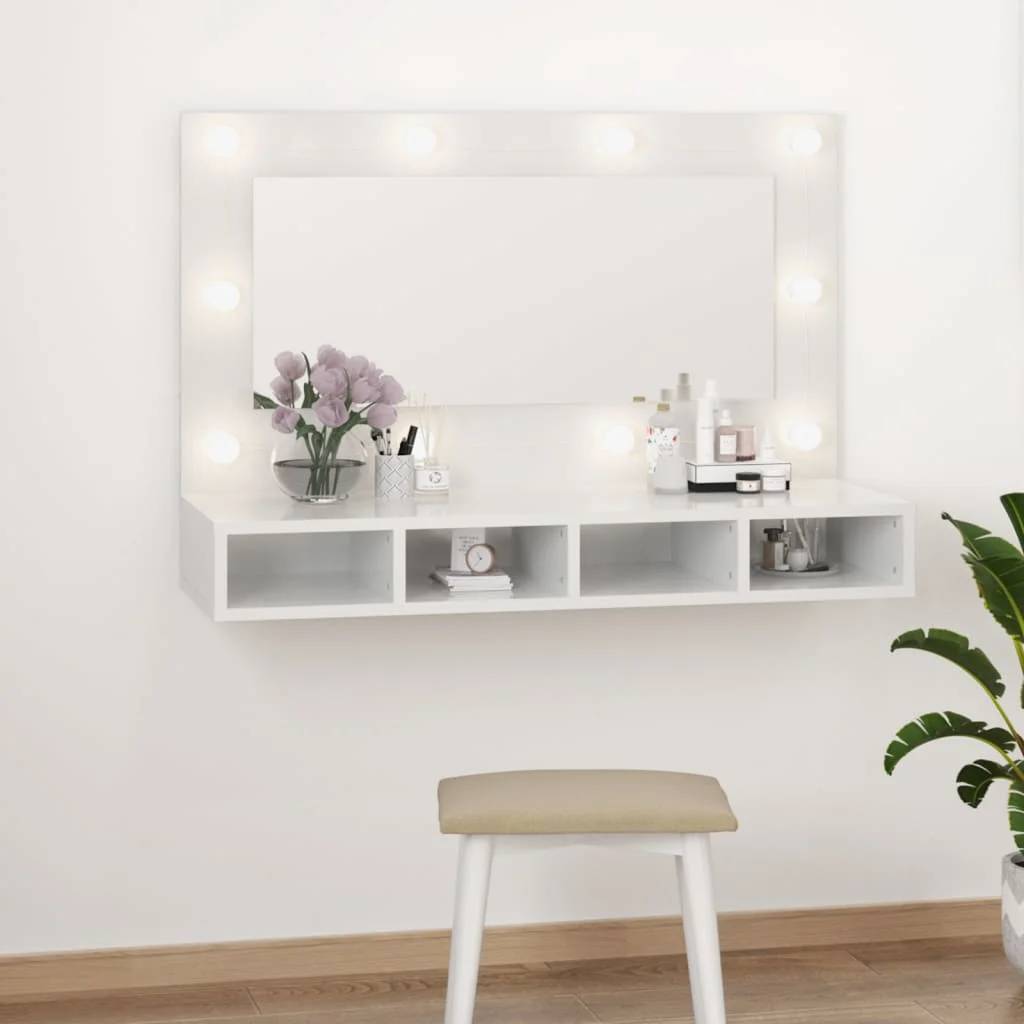 Vanities Bedroom Modern Dressers Mirror With LED Lights 90 x 31