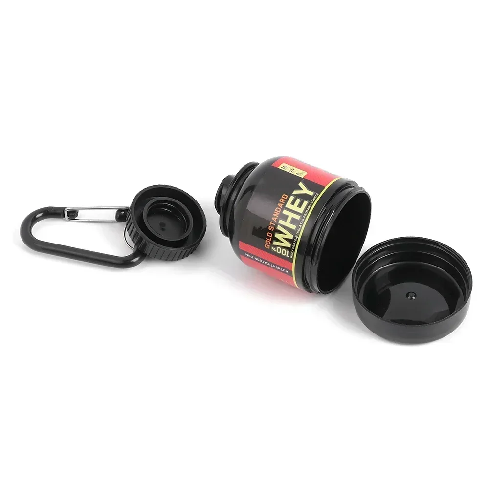 Protein Powder Container Keychain Fitness Shaker Bottle Funnel 100ML Portable Supplement Storage Solution