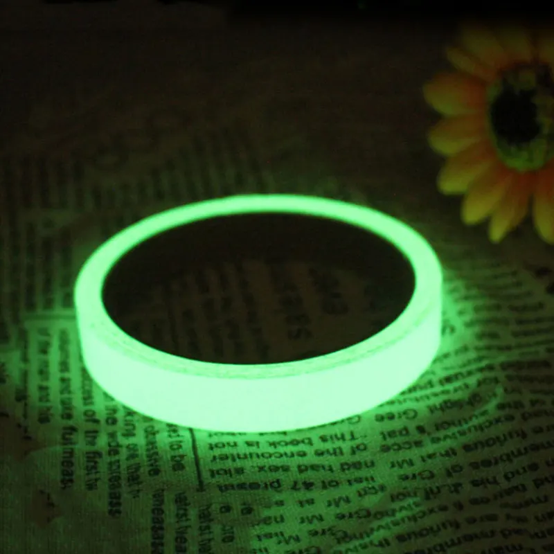 Green Luminous Tape Fluorescent Reflective Self-adhesive Stickers Warning Safety DIY Home Decoration Festival Party Supplies