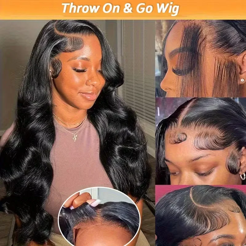 Glueless Wigs Human Hair Ready To wear Pre Cut Pre Plucked  display picture 2