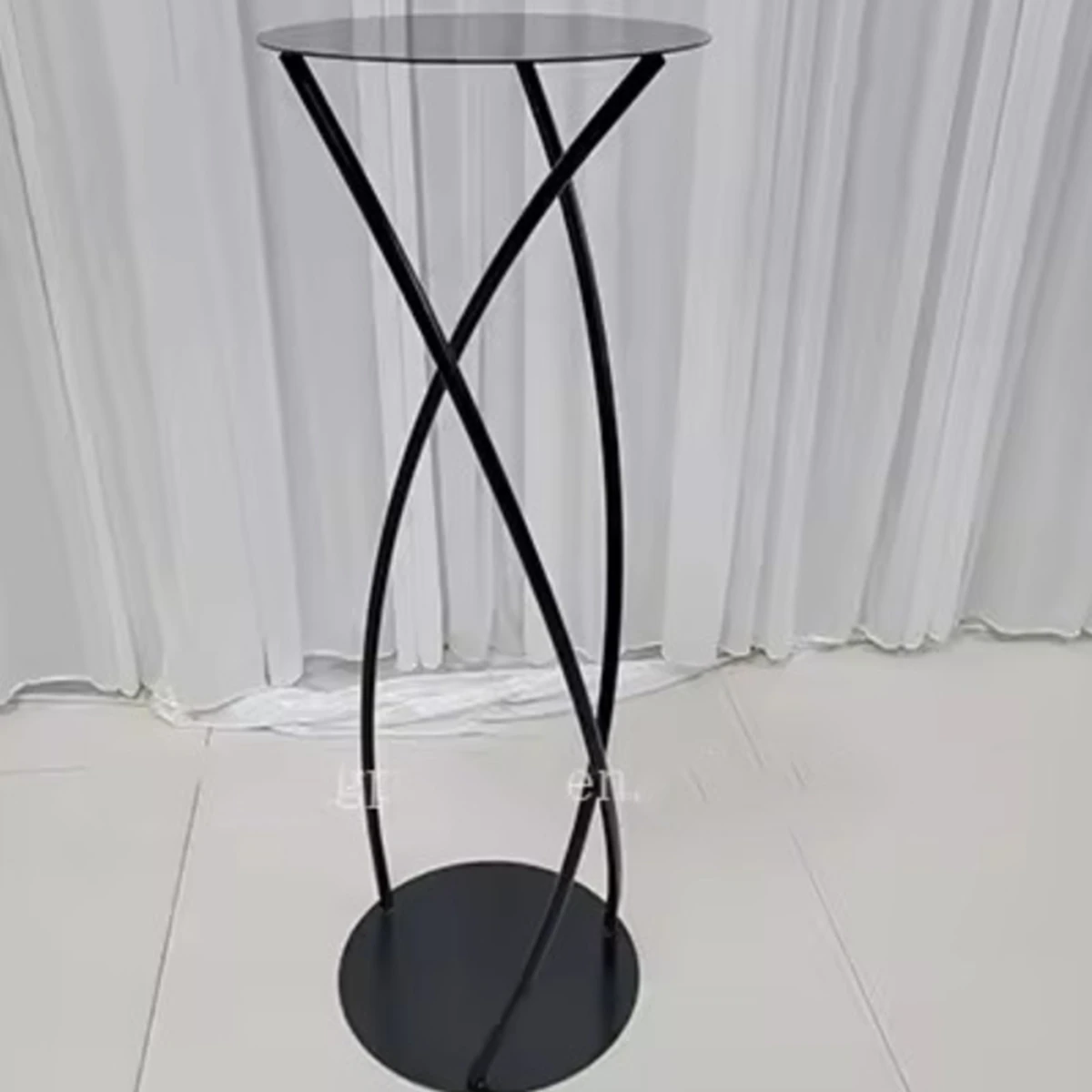 10pcs 60cm to 100cm)New design black gold metal flower stand wedding table centerpiece flower holder wedding decoration supplies