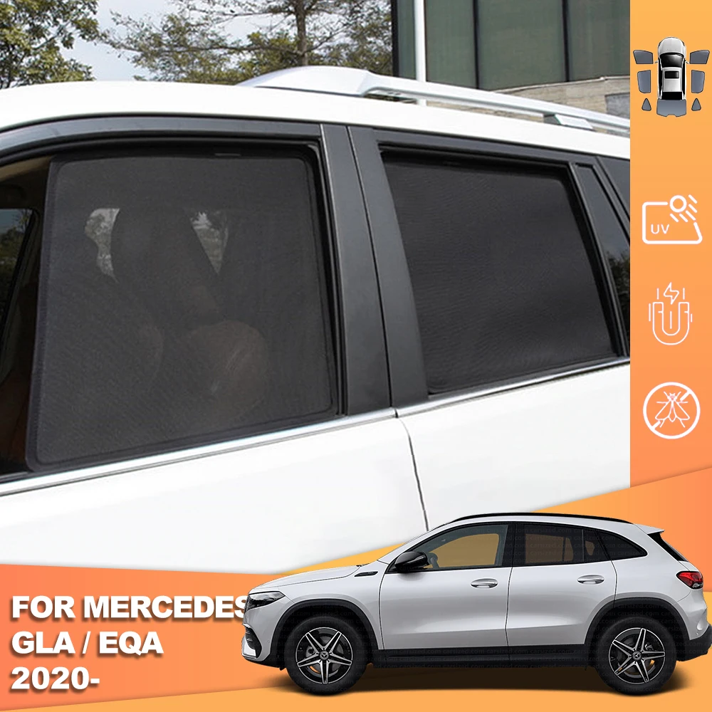 

For Mercedes Benz GLA EQA 2020-2024 Car Sunshade Side Window Baby Sun Shade Shield Front Rear Windshield Car Curtain Visor