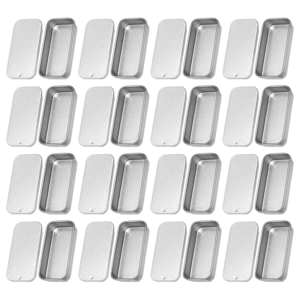 

16Pcs Small Metal Boxes Metal Tins with Lids Portable Tin Boxes Push Style Candy Storage Boxes