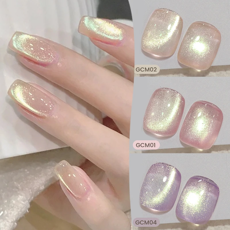 BORN PRETTY 10ml Green Cat Magnetic Gel Ultra Shine Holographic Glitter Semi Permanant Soak Off UV LED Gel Varnish For Manicure 3