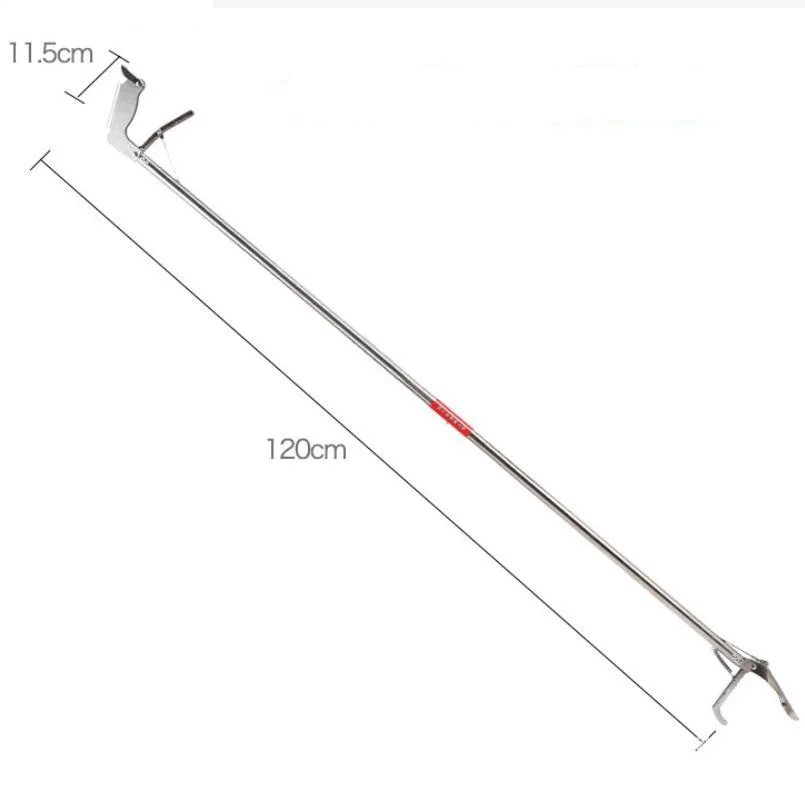 75cm Foldable Snake Tongs Stick Reptile Catcher Grabber Folding Wide Jaw Snake Pliers Stainless Steel Control Tool