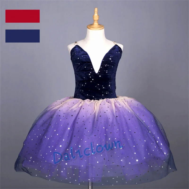 Sparkle Bling Bing Kids Dance Costume Girls Ballet Dress Tutu Gonna Red Blue Fairy Princess Ballerina Dress Body