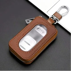 Premium PU Leather Key Holder Pouch (Brown)