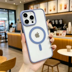 Vibrant Magnetic Wireless Charging Phone Case with Clear Design - iPhone 12 Mini (Light Blue)
