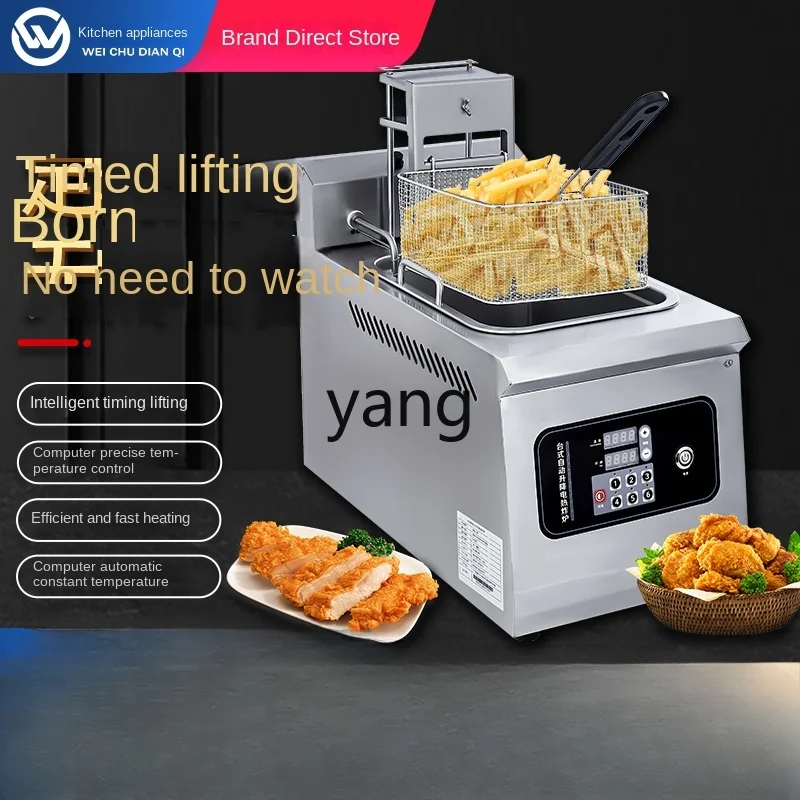 CX Commercial Timing Automatic Lifting Deep Fryer Desktop Fried Chicken Fried Skewers French Fries