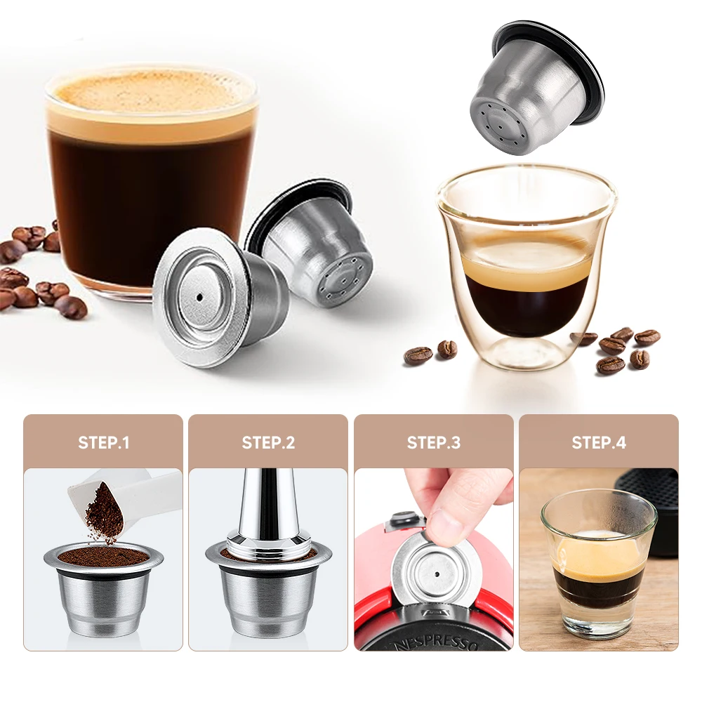 Icafilas-Capsules de café réutilisables pour machine Philips