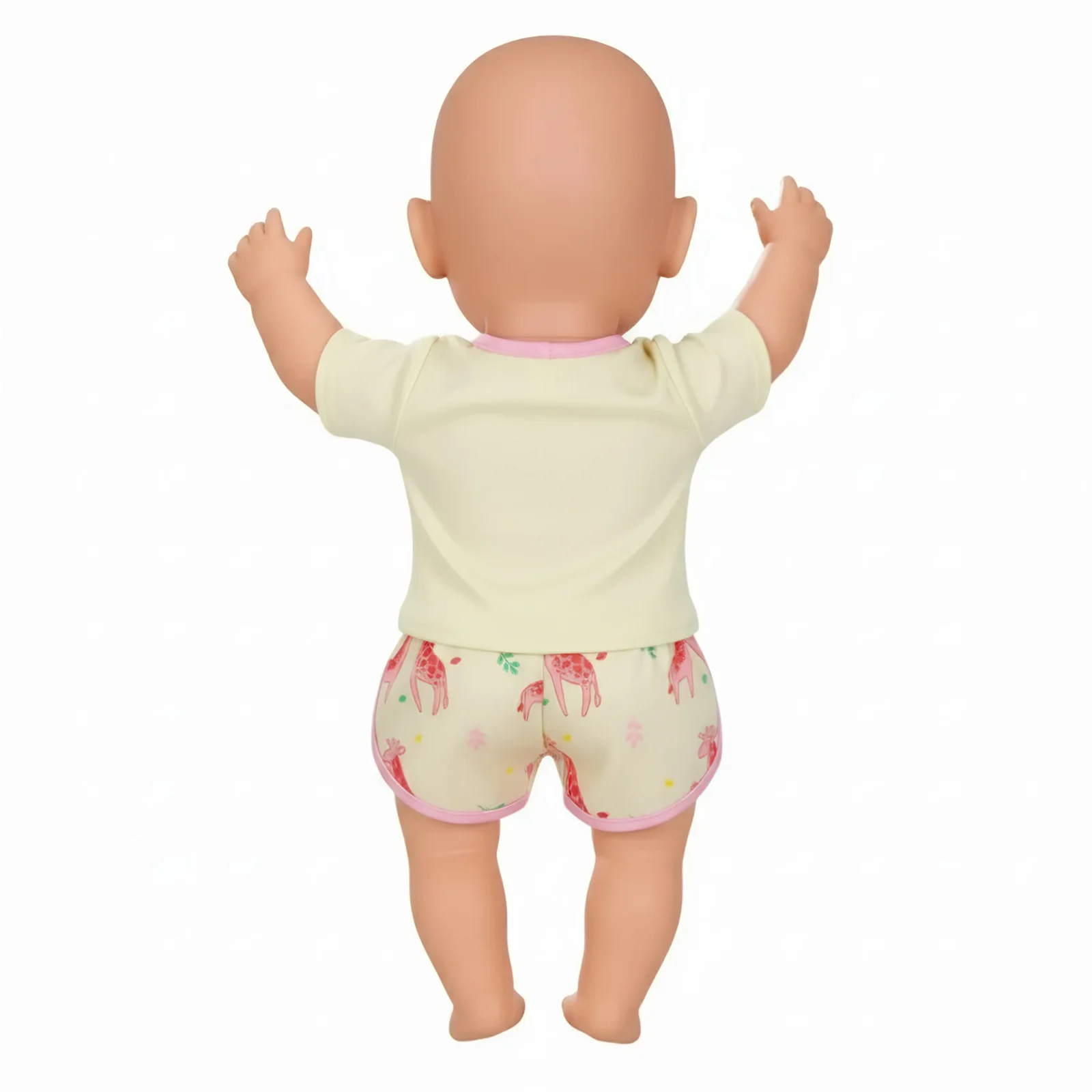Handgefertigtes T-Shirt + Shorts für 43 cm große Puppen, Kleidung, Zubehör, 18 Zoll, amerikanische Puppe, Mädchenspielzeug, Weihnachtsgeschenk – Detail 6