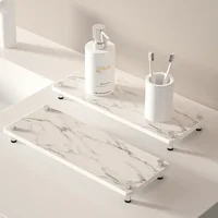 Diatom Mud Storage Rack Kitchen Sink Storage Absorbent Pad Bathroom Sink Light Luxury Marble Coaster  Bathroom Shelves 1