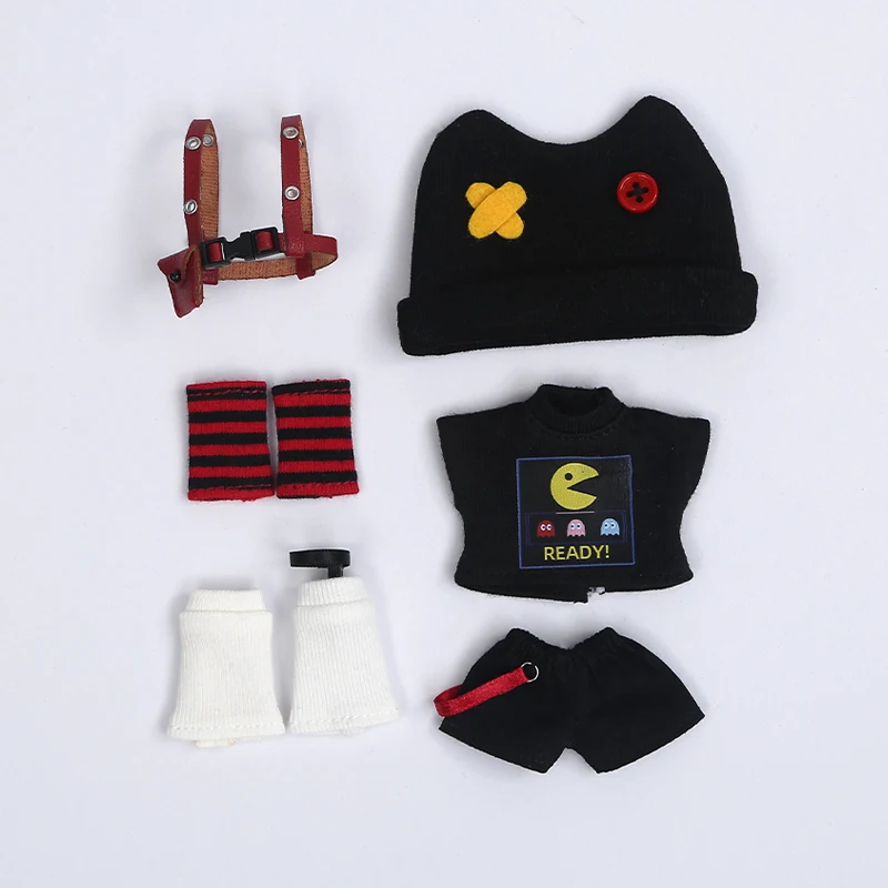 New OB11 Clothes Hooded Eat Peas Jacket Game Doll Sweater Set Obitsu11, Molly, GSC, YMY, 1/12bjd Clothes Doll Accessories 5