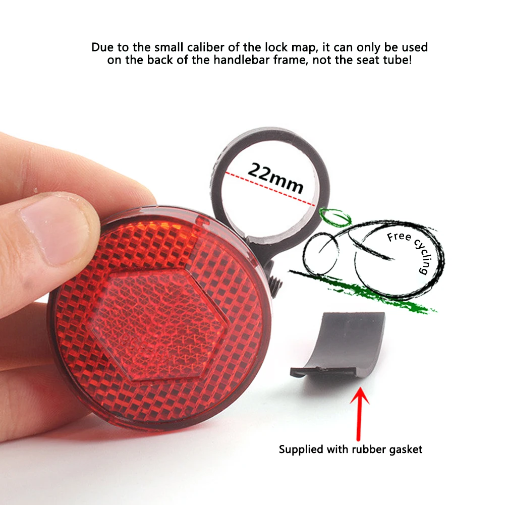 Bike Front and Rear Reflectors Bike Accessories Reflective Front Rear Warning Light for Handlebar and Seatpost for Night Riding