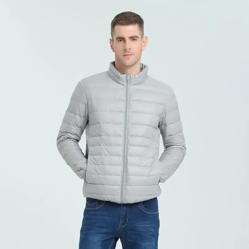 10XL Mens Down Jacket Autumn Winter Men Ultra Light Breathable Warm White Duck Down Jacket 7 Colors Men Winter Coat Clothing