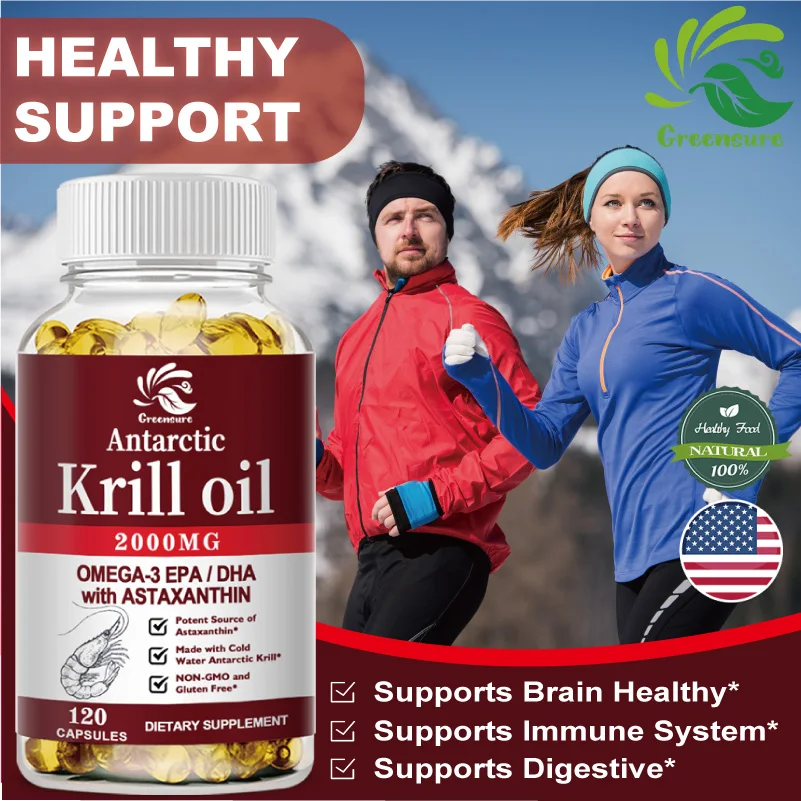 

Krill Oil Omega-3, жирные кислоты-EPA-DHA Astaxanthin, мягкий гелевый экстракт, порошок, Регулируемый Женский кожу