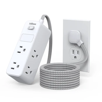US ปลั๊ก AC Outlet Multitap Power Strip 5FT สายไฟปลั๊กไฟฟ้า Smart Home Office Surge Protector เครือข่ายกรอง 1
