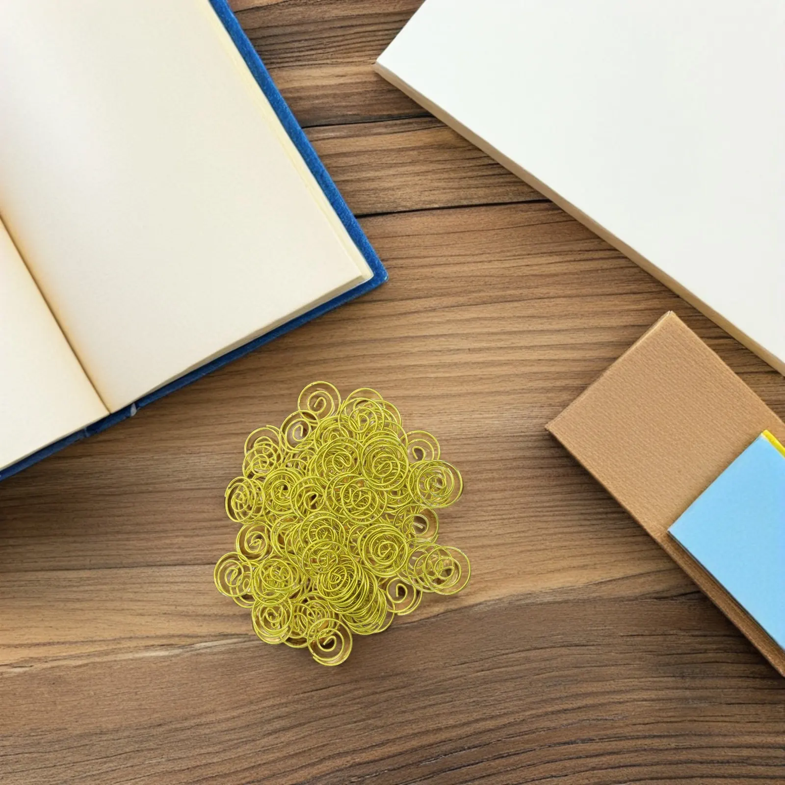 100Pcs 금속 원형 종이 클립 플래너 용 소형 원형 와이어 문서 정리 도구 북마크 파일 정렬 사무용품