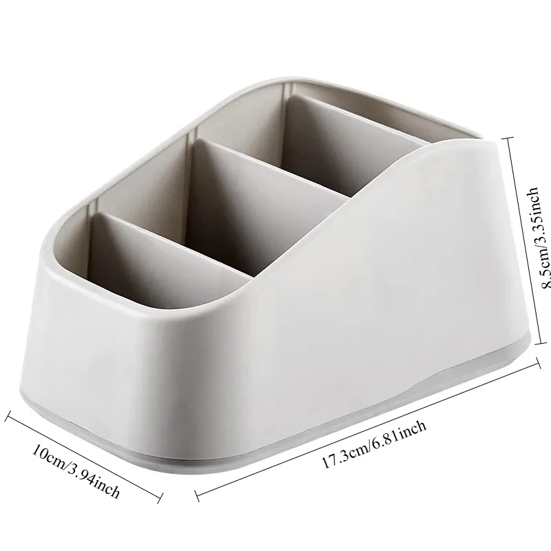 Desktop Four Grid Storage Basket, Trapezoidal Storage Box, Storage for Remote Keys and Miscellaneous Items,Back To School Season